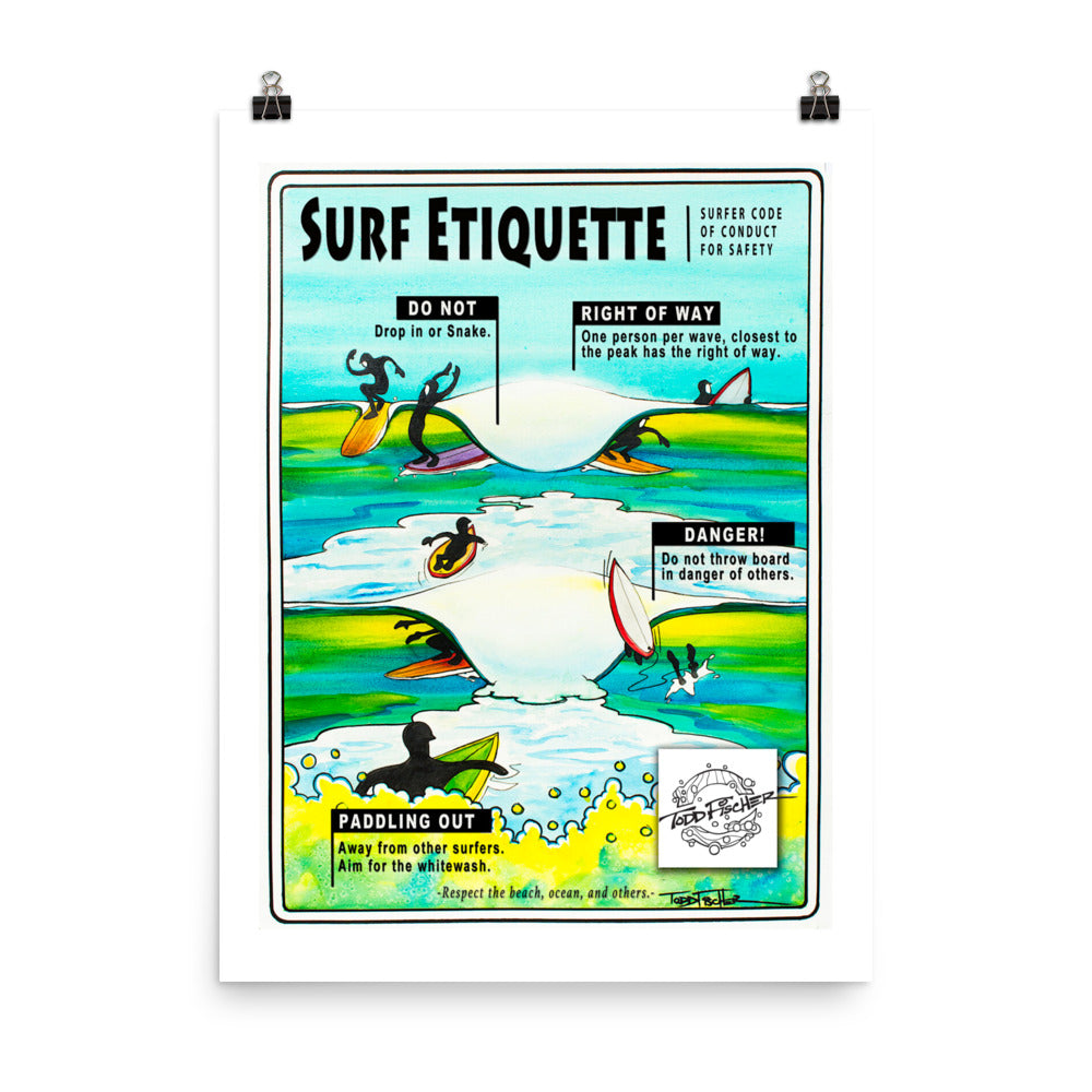 Surf Etiquette - Poster Only