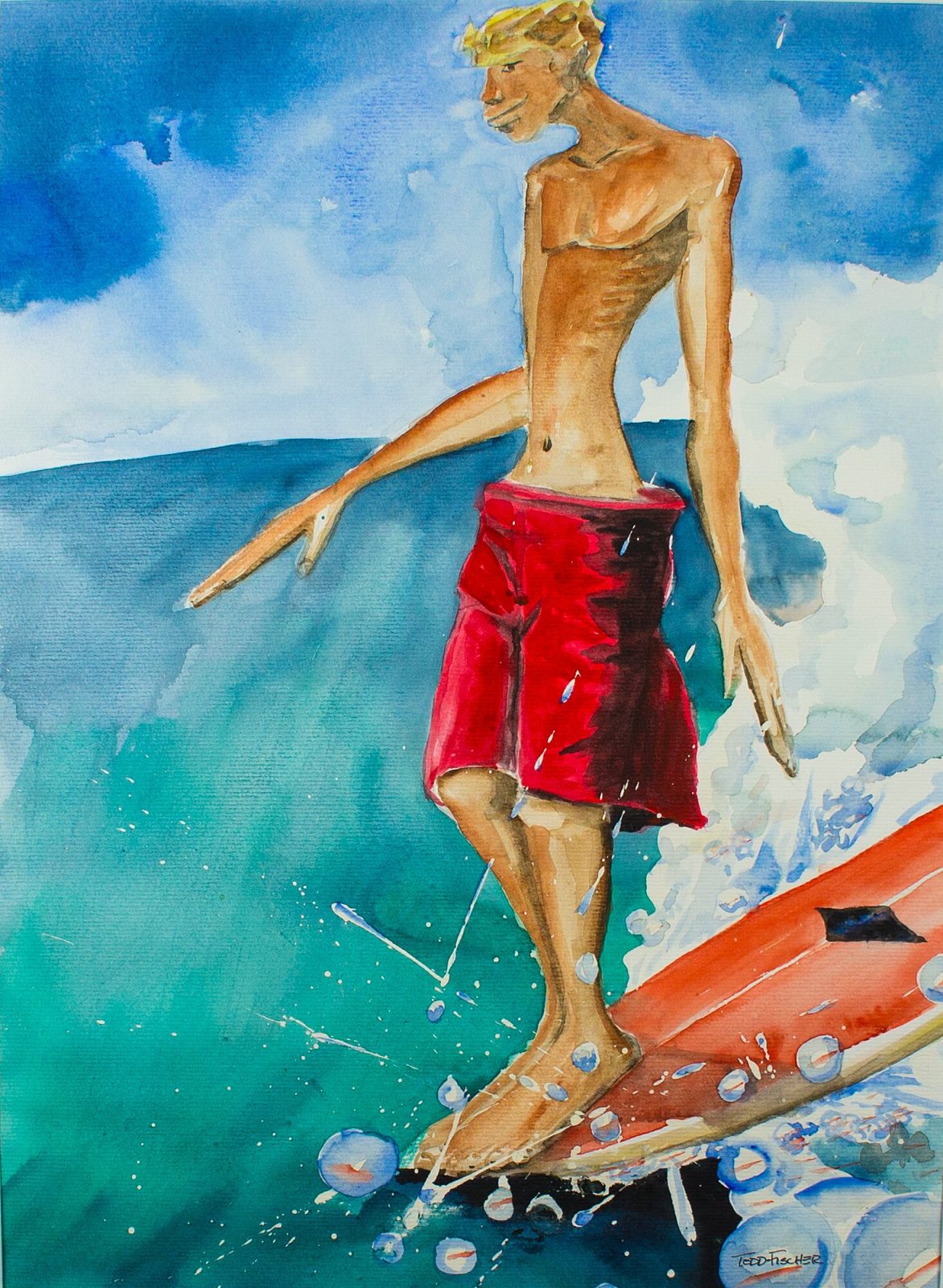 Surfer Boy print